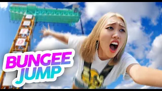 You made me bungee jumping...(AND I ALMOST PASSED OUT) Korean reaction Vlog | Peach Korea