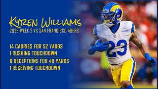 Kyren Williams Every Run and Catch vs San Francisco 49ers | 2023 Week 2 | Fantasy Football Film