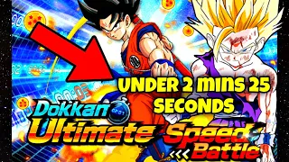 ULTIMATE SPEED BATTLE UNDER 2 MINUTES AND 25 SECONDS MISSION GUIDE | DBZ: Dokkan Battle (Global)