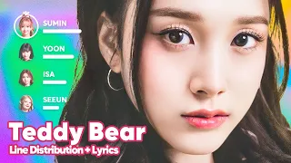 STAYC - Teddy Bear (Line Distribution + Lyrics Karaoke) PATREON REQUESTED