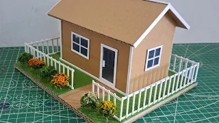 HOW TO MAKE A MINIATURE HOUSE FROM CARDBOARD #84 SIMPLE HOUSE