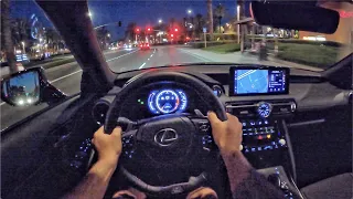 2022 Lexus IS 500 F Sport V8 Performance POV Night Drive (3D Audio)(ASMR)