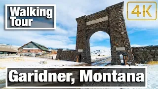 4K City Walks: Gardiner Montana Virtual Treadmill Walking Tour