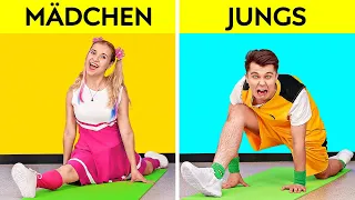 PRO VS NEULING GYMNASTIK! UNMÖGLICHE AKROBATIK Challenge! 24H Körper-Tricks auf 123 GO! SCHOOL