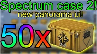 (Panorama UI) CS:GO case opening! 50x spectrum 2 cases! ez knife? :O