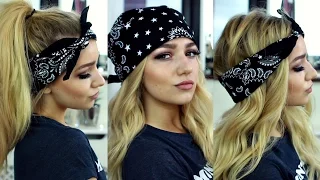 PIA MIA & KYLIE JENNER INSPIRED BANDANA HAIRSTYLES / HAIR TUTORIAL