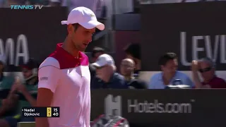 Ridiculous Point Nadal vs Djokovic Semis Rome 2018