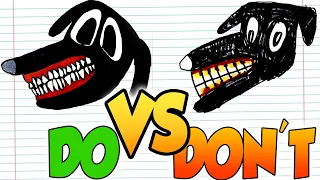 DOs & DON'Ts Drawing Cartoon Dog, Siren Head, Cartoon Cat (from Trevor's) In 1 Minute CHALLENGE!