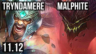 TRYNDAMERE vs MALPHITE (TOP) | 12/1/11, Legendary, 1.5M mastery, 500+ games | KR Diamond | v11.12