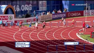 257 Patrick Adamczyk 400m Hurdles H3 Men's European Athletics Championships Amsterdam 2016 HD