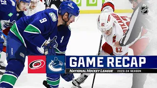 Hurricanes @ Canucks 12/9 | NHL Highlights 2023