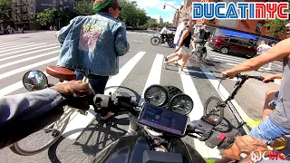 Brooklyn to Manhattan - Ultimate Spice - bikes vs cars vs motos - Ducati NYC Vlog v1527