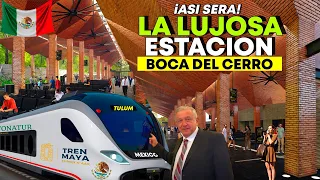 Mira😳Moderna,ecologica y Tecnologica Estacion del Tren Maya,Boca del Cerro,Jamas visto🇲🇽