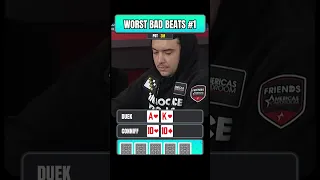FLOPPED QUADS at FINAL TABLE | Worst Bad Beats #1 #shorts