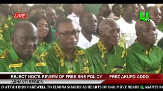 'Reject NDC's Review Of Free SHS Policy'   -  Prez Akufo-Addo