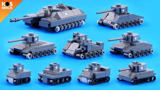 Lego WW2 United States Tank Mini Vehicles (Tutorial)