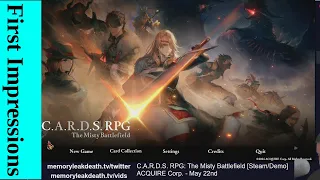 First Impressions | C.A.R.D.S. RPG: The Misty Battlefield [DEMO]