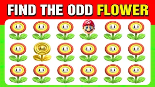 92 Puzzles for GENIUS - Find the ODD One Out 🌻🍄 Emoji Flower Mario Edition