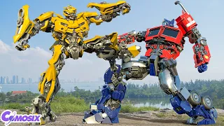 变形金刚：野兽的崛起 - 结束| Optimus Prime vs Bumblebee-最后的战斗场景