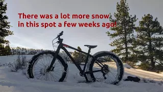 Fat Bike at Tahoe Donner - Only Light Snow
