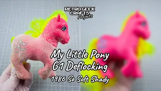 My Little Pony G1 Deflocking: Shady Vintage So Soft Hasbro Toy 1986  Water, Sugar Soap, Acetone Tips