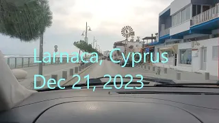 Driving from #Aradippou to Mackenzie #Beach in #Larnaca #Cyprus (Dec 21, 2023)