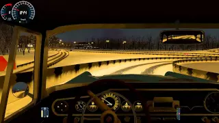 City Car Driving 1.3.3 Gaz Chayka Snow | Night Cruise [G27]