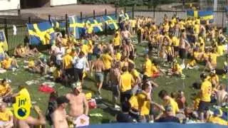 Euro 2012: Swedes at Soccer Championship - Ukraine and Sweden's Blue & Yellow Colours Everywhere