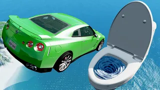 New Cars Sky Jumps and Crashes Into Giant Toilet - BeamNG Drive Fun Madness #158 Fails Compilation