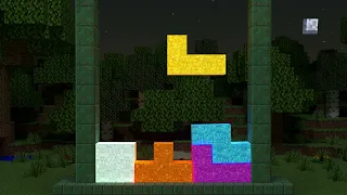 Softbody Tetris In Minecraft - Night Version