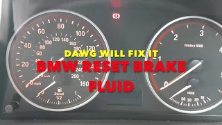 BMW Brake Fluid Service Reset