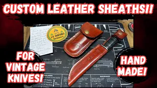 Unveiling Custom Leather Sheaths for Vintage Knives!