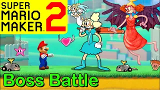 Mario Maker 2 - How to make a SALLY STAGEPLAY boss battle(Mario Maker Boss ideas)(CUPHEAD bosses)