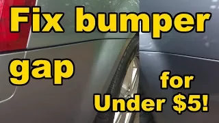 How to fix Chrysler 300 rear bumper gap/sag (for under $5)