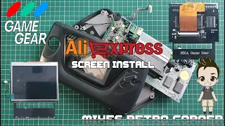 Sega Game Gear AliExpress LCD screen install on a 837-7996 motherboard