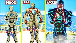 Upgrading NOOB IRON MAN Into THE HACKER IRON MAN in GTA 5 !! ( GTA 5 MODS )