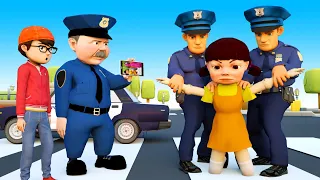 Spoiled Child Doll Squid Game - Scary Teacher 3D Nick and Tani Suspect Police