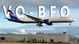 4K | 2021 Aeroflot Russian Airlines Latest Boeing 777-300ER (VQ-BFO) 'S.Govorukhin" Missed approach