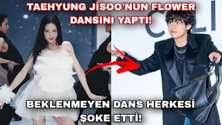 Taehyung Jisoo'nun Flower dansını yaptı! Beklenmeyen dans herkesi şoke etti!