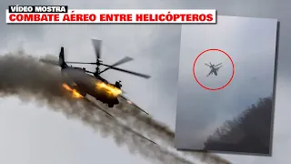 KA-52 abatendo um helicóptero ucraniano: Combate inédito entre helicópteros filmado na Ucrânia?