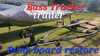 Boat Trailer bunk carpet replacement,new boards #trending #viral