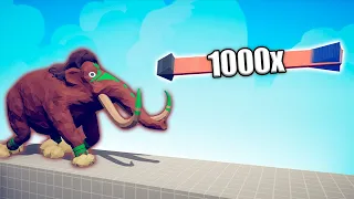 ZOMBIE MAMMOTH vs 1000x OVERPOWERED UNITS - TABS | Totally Accurate Battle Simulator 2024