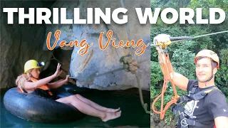 AVENTURA si ADRENALINA in cel mai Turistic oras din Laos | Vang Vieng
