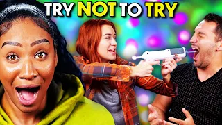 Adults Try Not To Try - White Elephant Gifts! (Karaoke Mic, Ramen Humidifier, Bubble Wrap Suit)