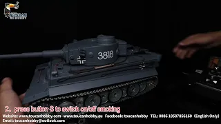 For Henglong RC tank , How to operate light and smoking.