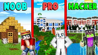 Minecraft: MANSION NOOB VS PRO VS HACKER 😱🏠 LA MANSION MÁS GRANDE DEL MUNDO - Alexy