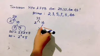 Cara Menentukan FPB dan KPK dari 20, 32, dan 42 | Matematika SD