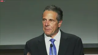 Former Governor Andrew Cuomo delivers remarks at Brooklyn church