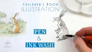 Children’s Book Illustration: Pen & Ink Wash Study