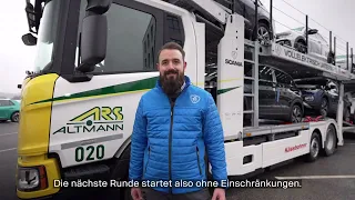 Weltweit erster vollelektrischer Scania Standard-Autotransporter geht in den Einsatz!